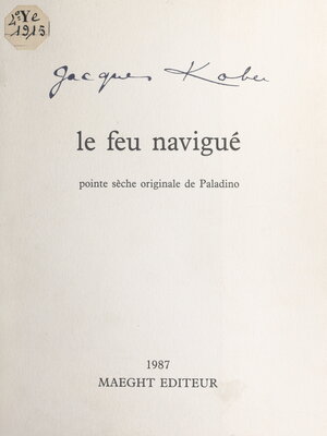cover image of Le feu navigué